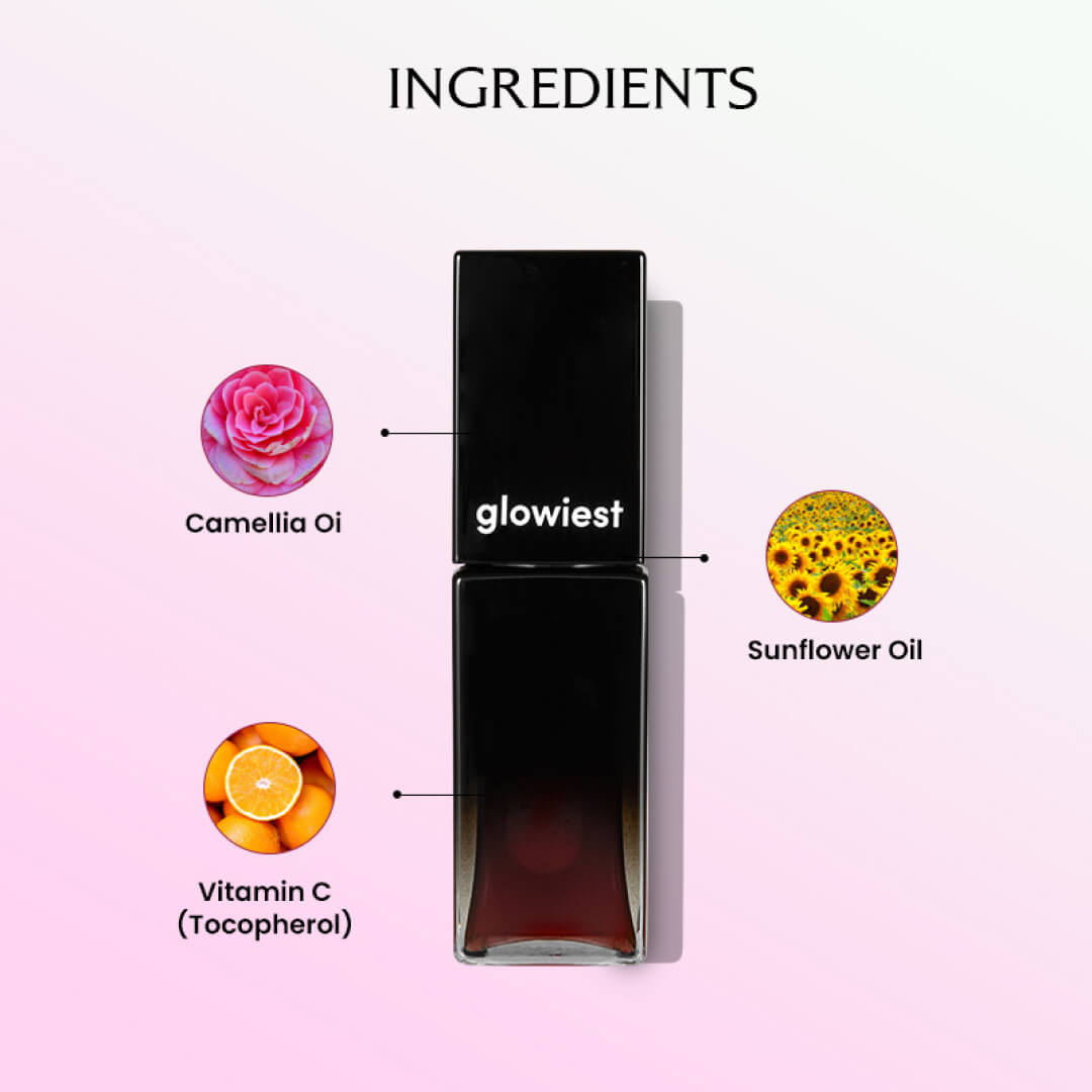 glowiest Effortless Glow Lip Oil (001 Red Rose) - 5ml